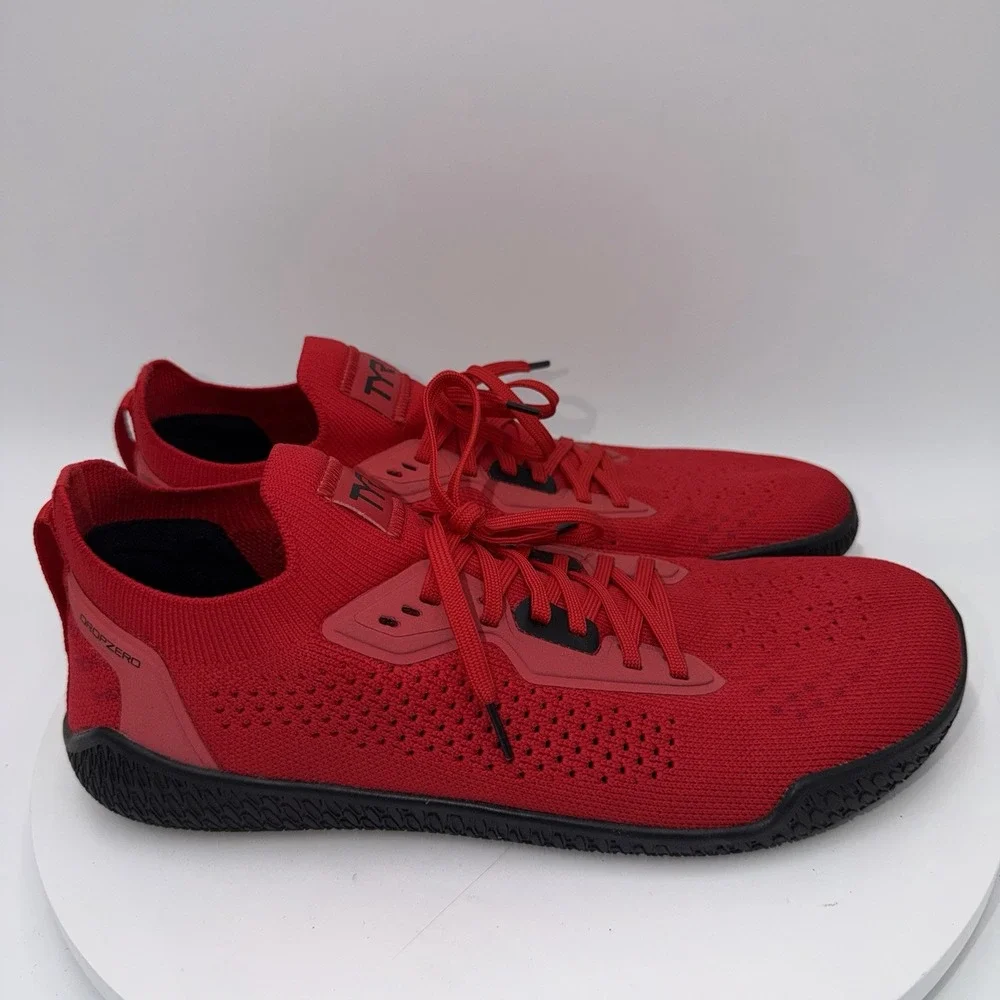 TYR Drop Zero Barefoot Trainer Red Knit Mens Size 10.5